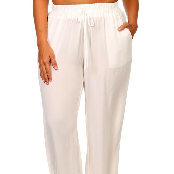 Cream Color Jogger Pant - Picture 1 of 4